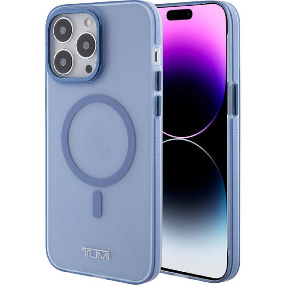 Tumi Apple iPhone 15 Pro Max Uyumlu Tumı Lisanslı Magsafe Şarj Özellikli Buzlu Mat Kılıf Mavi Cep Telefonu Kılıfı Fiyatı