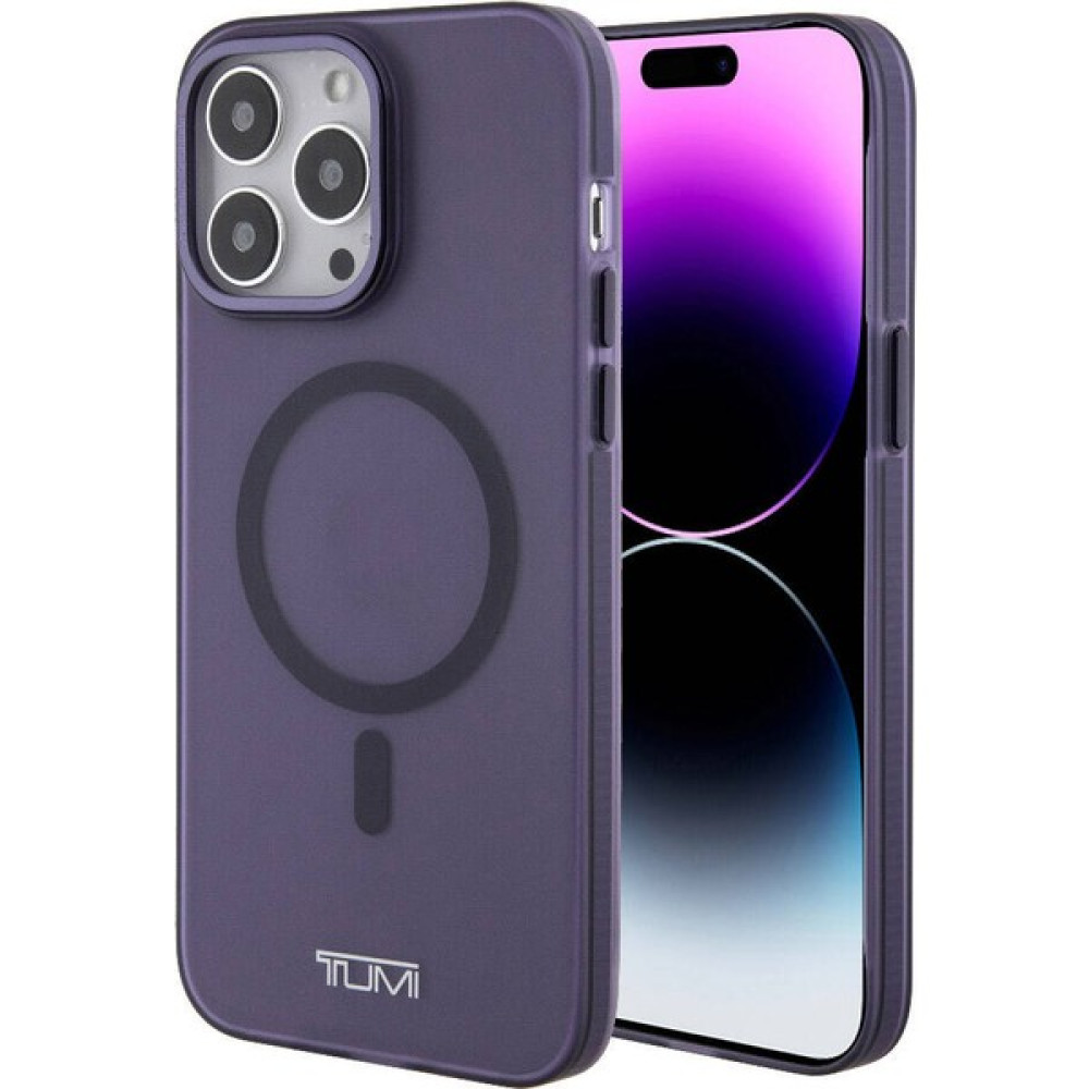 Tumi Apple iPhone 15 Pro Max Uyumlu Tumı Lisanslı Magsafe Şarj Özellikli Buzlu Mat Kılıf Mor Cep Telefonu Kılıfı Fiyatı