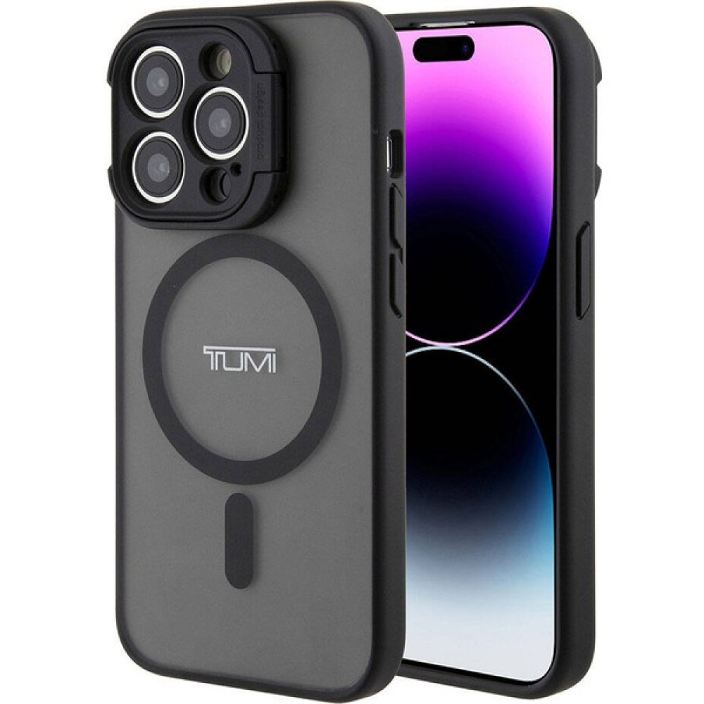 Tumi iPhone 15 Pro Max Kılıf Tumı Orjinal Lisanslı Magsafe Şarj Özellikli Kamera Standlı Buzlu Mat Siyah Cep Telefonu Kılıfı Fiyatı