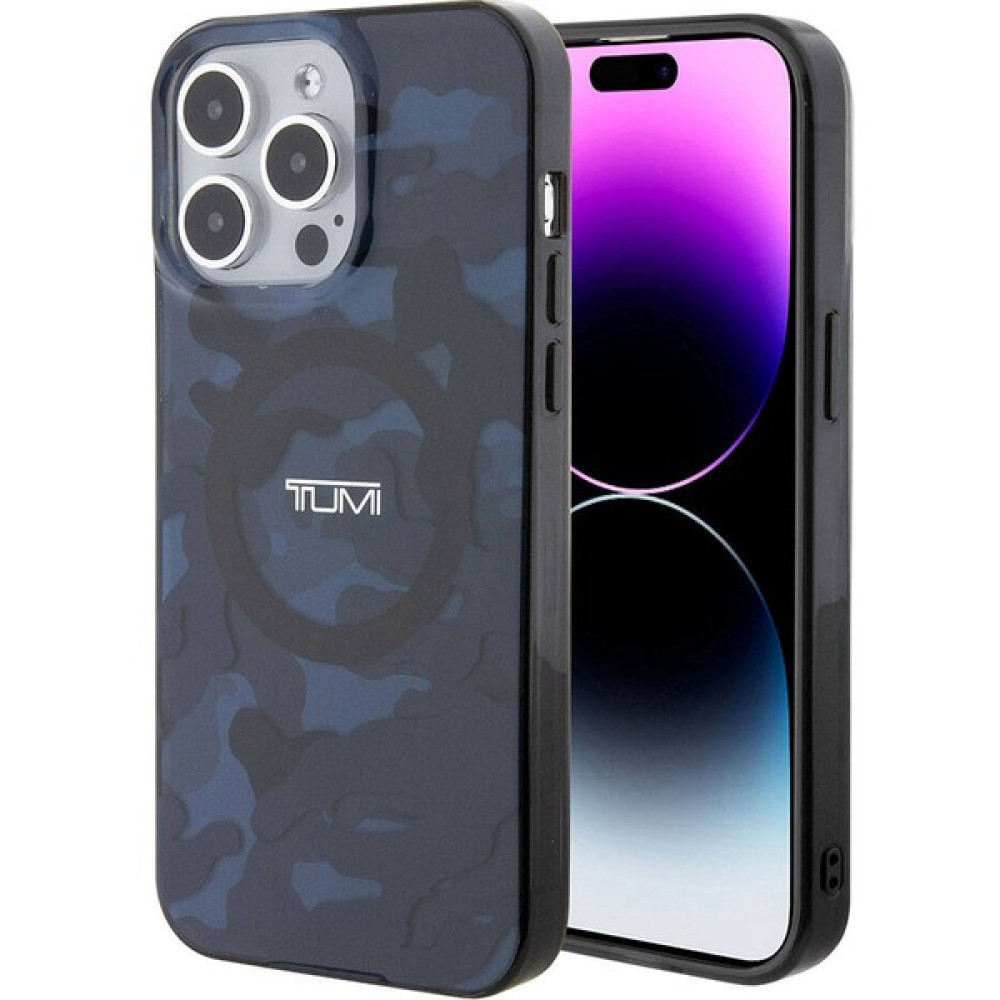 Tumi iPhone 15 Pro Max Kılıf Tumı Orjinal Lisanslı Magsafe Şarjlı Pc Tpu Kamuflaj Desenli Mavi Cep Telefonu Kılıfı Fiyatı