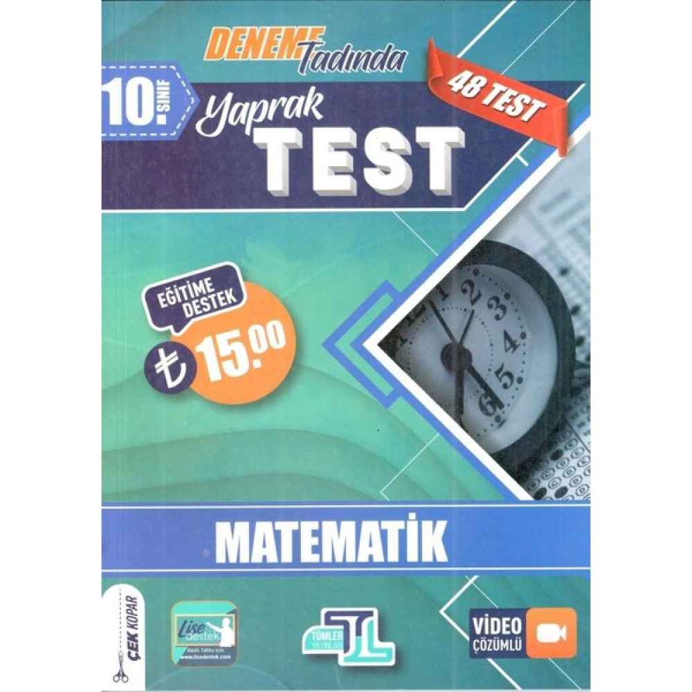 Tümler Yayıncılık 10. Sınıf Matematik Yaprak Test 2023 Kaynak Kitapları Fiyatı