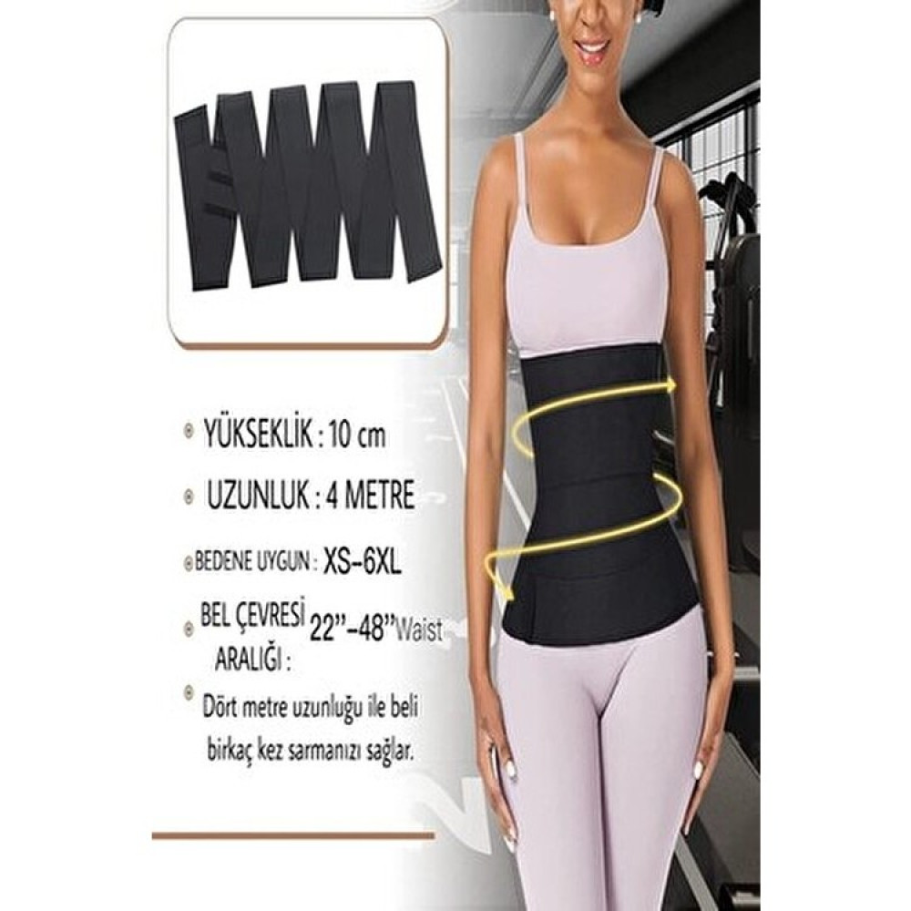 Tummy Wrap Waist Trainer Bel Inceltici Zayıflatıcı Bele Dolamalı Kum Saati 4m Sarmal Bel Korsesii Bayan Korse Fiyatı