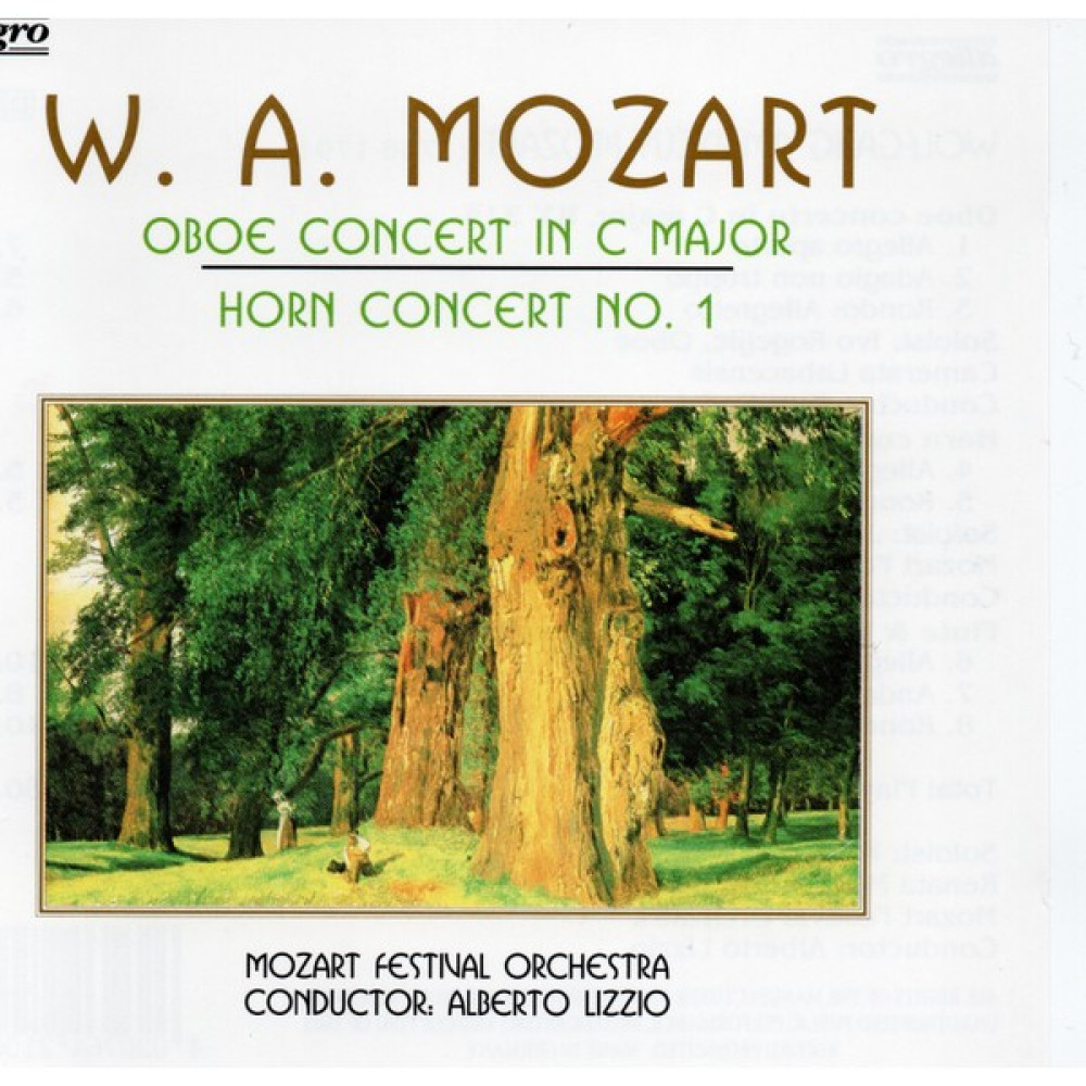 Tuna Müzik CD - Wolfgang Amadeus Mozart-obeo Concert In C Major- Horn Concert No.1 Oto Boyaları Fiyatı