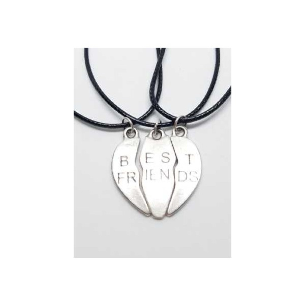 Tuna Takı & Aksesuar Antik Gümüş Kaplama Kalp 3'lü Arkadaşlık Bff Best Friends Kolye Bijuteri Kolye Fiyatı