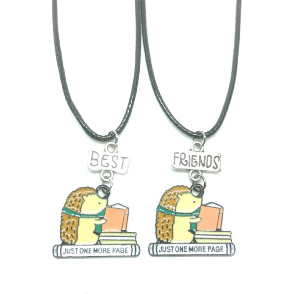 Tuna Takı & Aksesuar Mineli Kitap Kurdu Kirpi Bff Arkadaşlık Best Friends Kolyesi Bff Kolye 2'li Kolye Bijuteri Kolye Fiyatı