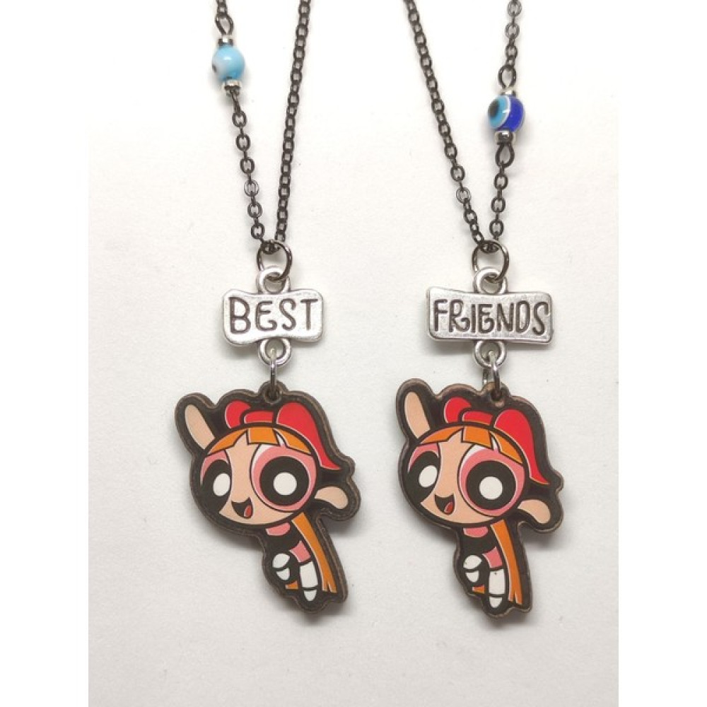 Tuna Takı & Aksesuar Powerpuff Blossom Bff Best Friends Arkadaşlık Kolyesi Çocuk Kolye - Renkli Bijuteri Kolye Fiyatı