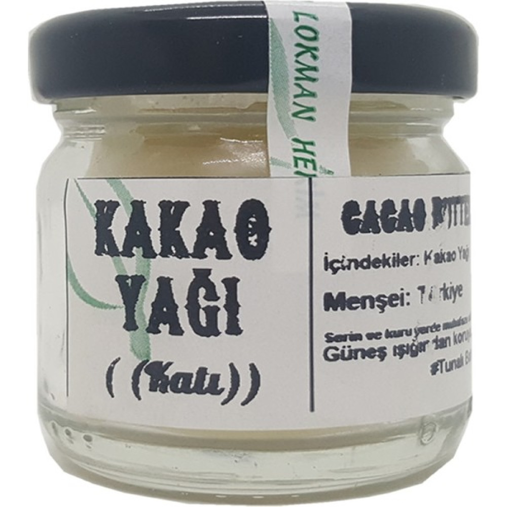 Tunalı Lokman Hekim Doğal Yenilebilir Saf Soğuk Pres Katı Kakao Yağı 40 gr (Cam Şişe) - 40 ml Bitkisel Yağlar Fiyatı
