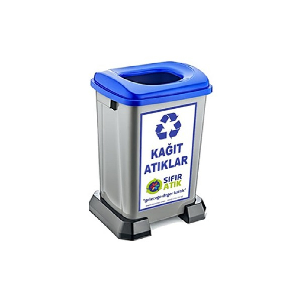Tuncel Teknik Sıfır Atık Çöp Kovası 50 Litre-Kağıt Atık Ofis Çöp Kutusu Fiyatı
