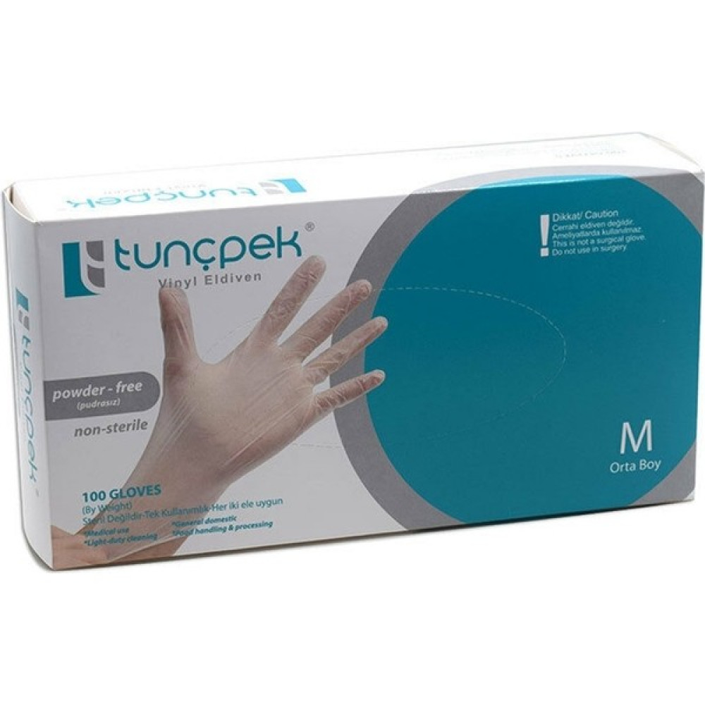 Tunçpek Medium Beden Eldiven Vinyl Eldiven 100'lü Diğer Fiyatı