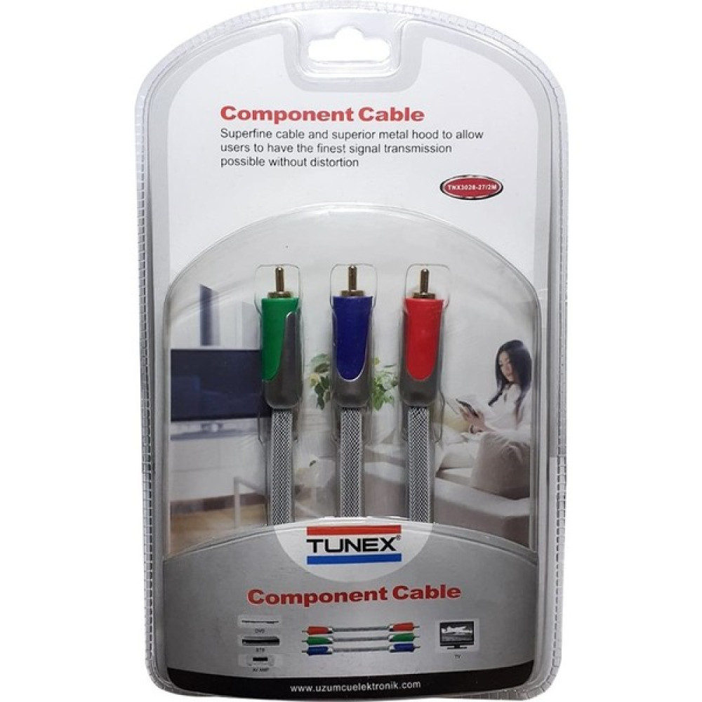 Tunex TNX-3028/27 2 mt Component Kablo Ses Kablosu Fiyatı