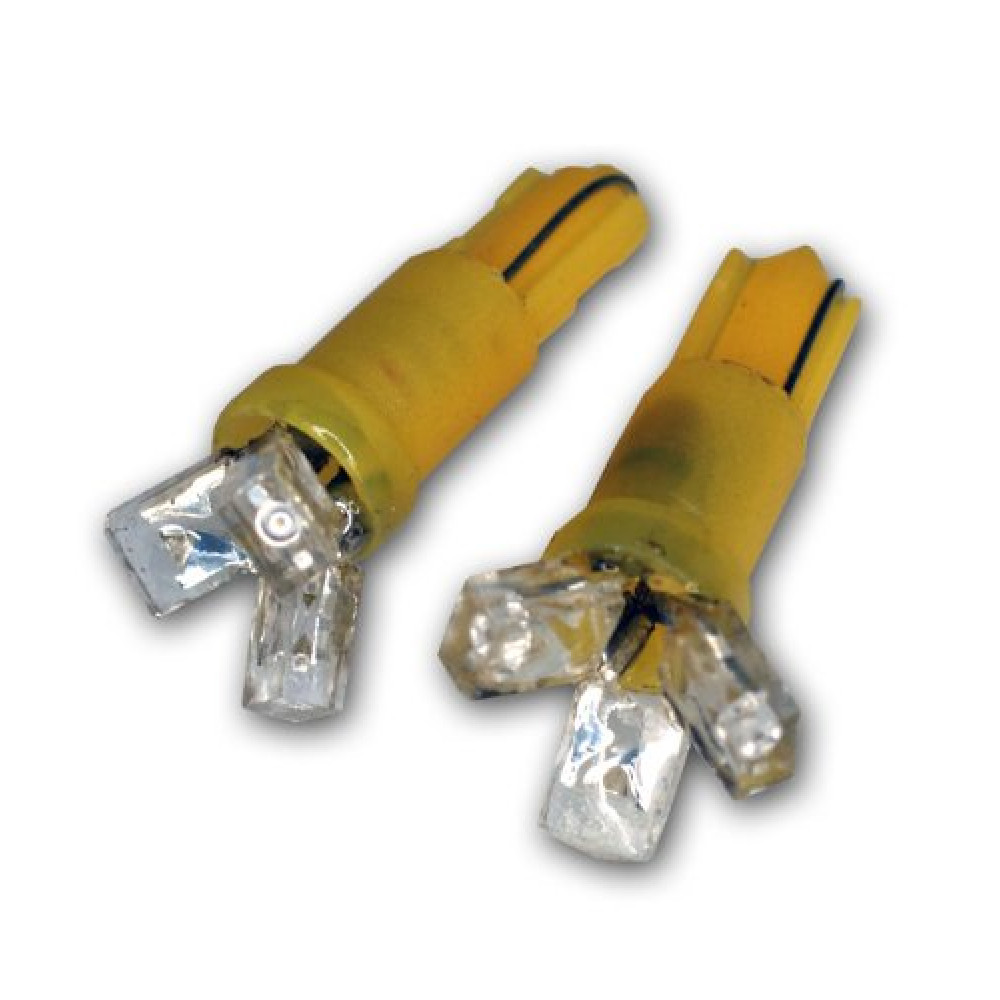 TuningPros LEDRD-T5-A3 Radio Dial LED Light Bulbs T5, 3 LED Amber 2-pc Set