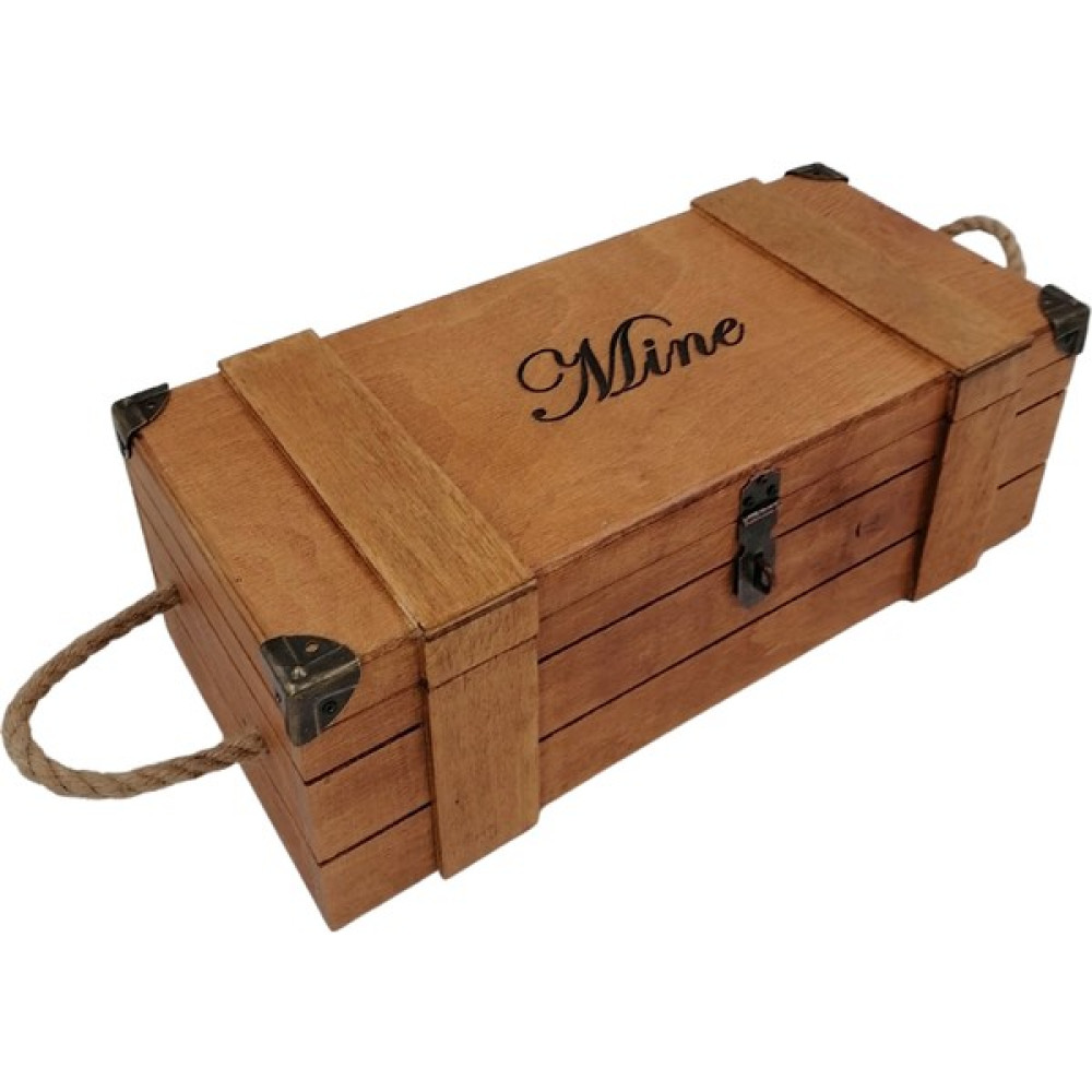 Tuns Atelier Isme Özel Ahşap Kutu 35CM x 16CM Genişlik 12CM Yükseklik Asma Kilitli El Yapımı - Açık Kahverengi Eşya Saklama Kutusu Fiyatı
