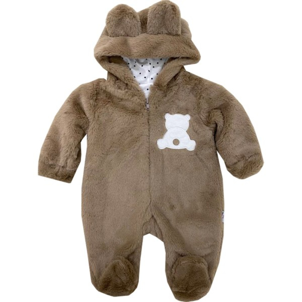 Tuo Bebe Wellsoft Peluş Fermuarlı Patikli Kışlık Bebek Uyku Tulumu Kahverengi Beyaz Bebek Tulumu Fiyatı