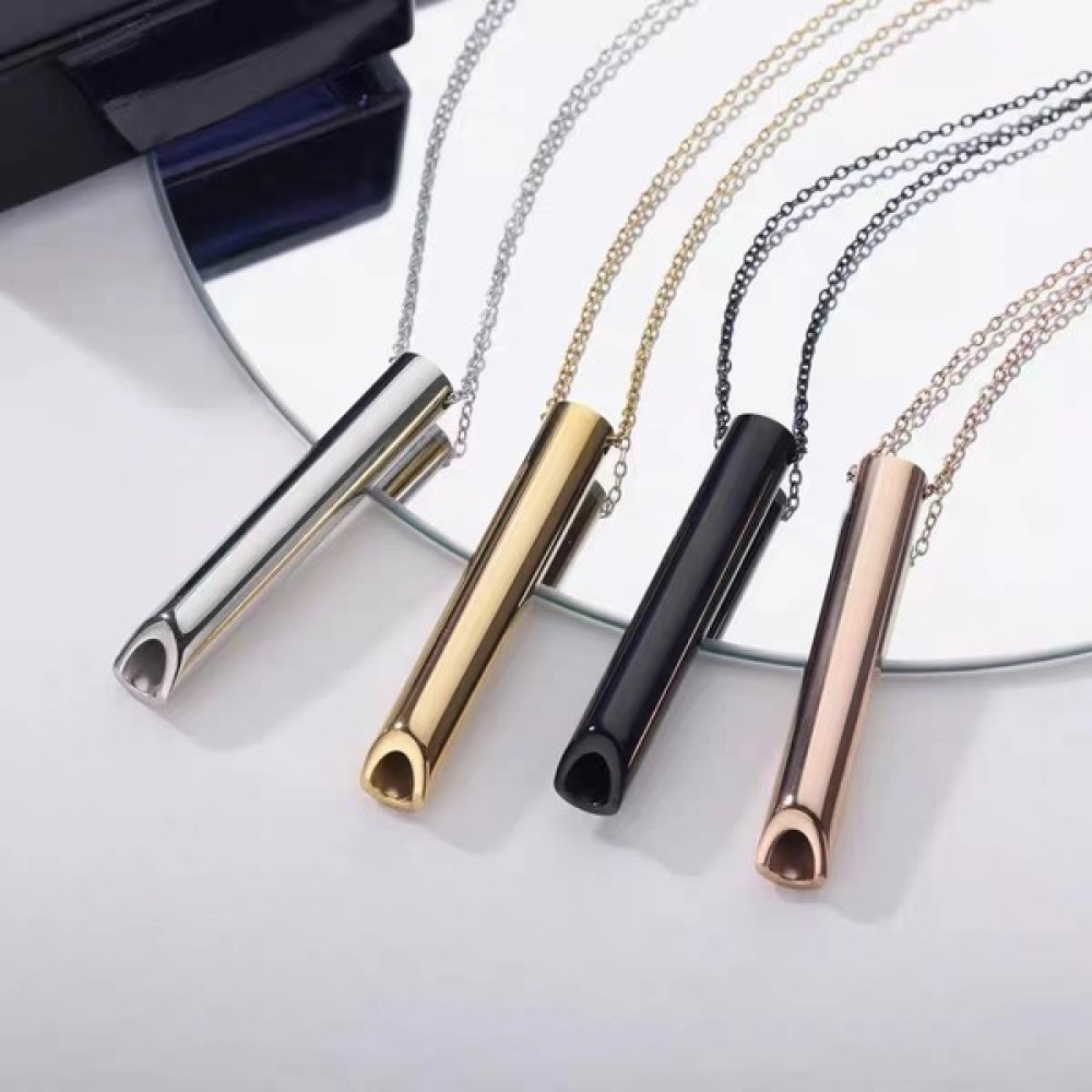 Tuojie 4pcs Nefes Kolyesi Düzenleyen Düdük Kolye (Yurt Dışından) - Silver - Gümüş - 55 Gümüş Kolye Fiyatı