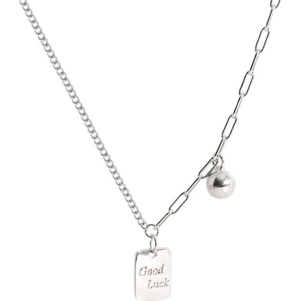 Tuojie Kolye Yüz Kolye Yılbaşı Hediyesi (Yurt Dışından) - Silver - Gümüş - 50 Gümüş Kolye Fiyatı