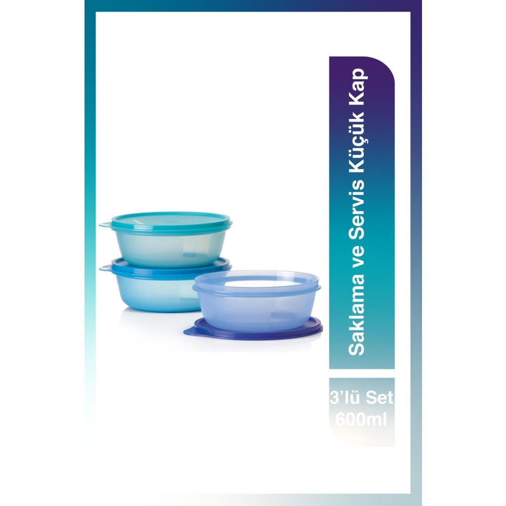 Tupperware Üç Şekerpare Saklama Kapları 3lü 600ml Saklama Kapları Fiyatı