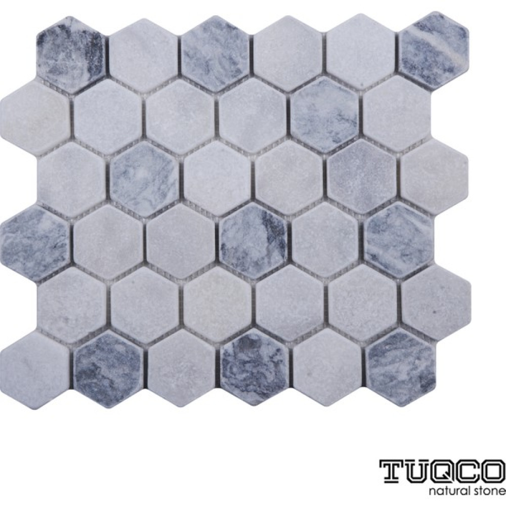 Tuqco 2’’ Hexagon Muğla Beyazı - Gümüş Eskitme Mermer Mozaik - 1 Adet Oto Boyaları Fiyatı