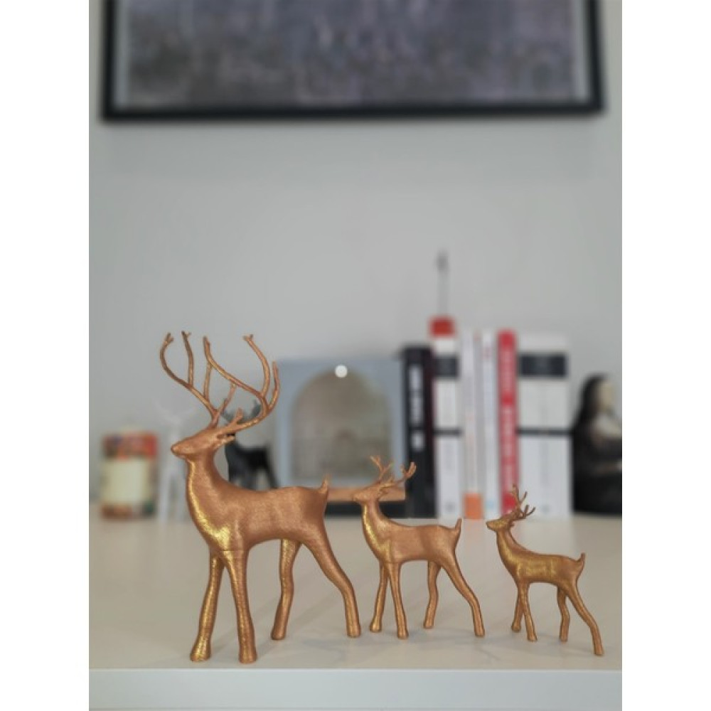 Turansoy Craft Geyik Figürü Biblo Seti 3'lü Set Gold Biblo Fiyatı