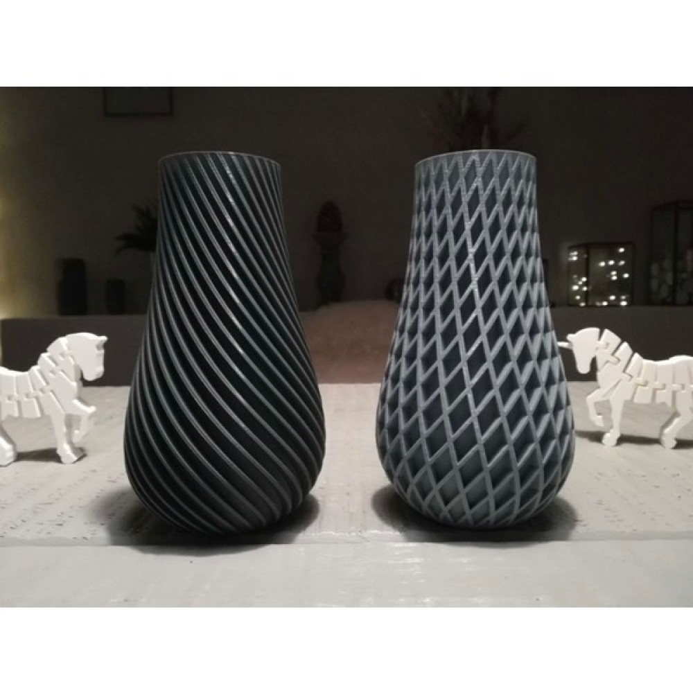Turansoy Craft Lloret De Mar Lux Vazo Baklava Desen Gri 17CM (1 Adet) Vazo Fiyatı