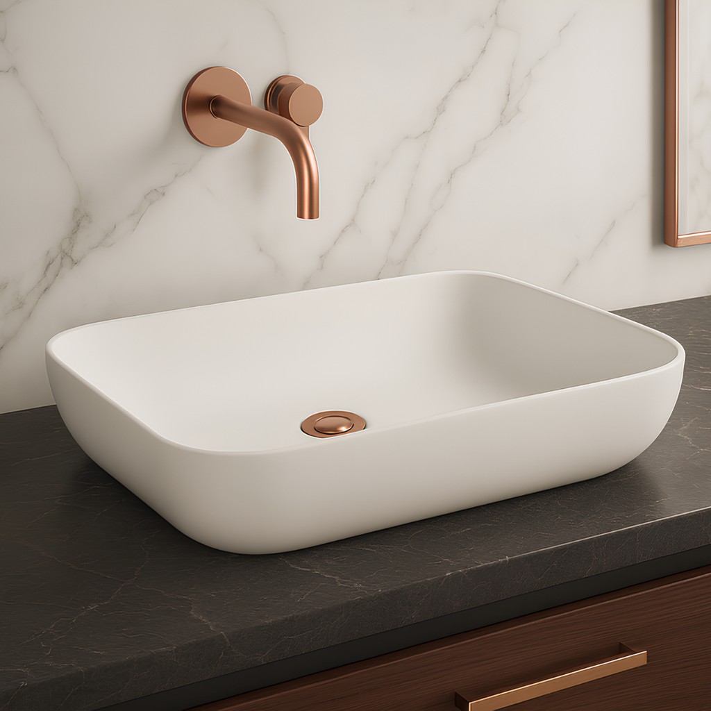 Turavit Loft Çanak Beyaz Dikdörtgen Deliksiz Lavabo 60 cm LFT0707 Diğer Fiyatı