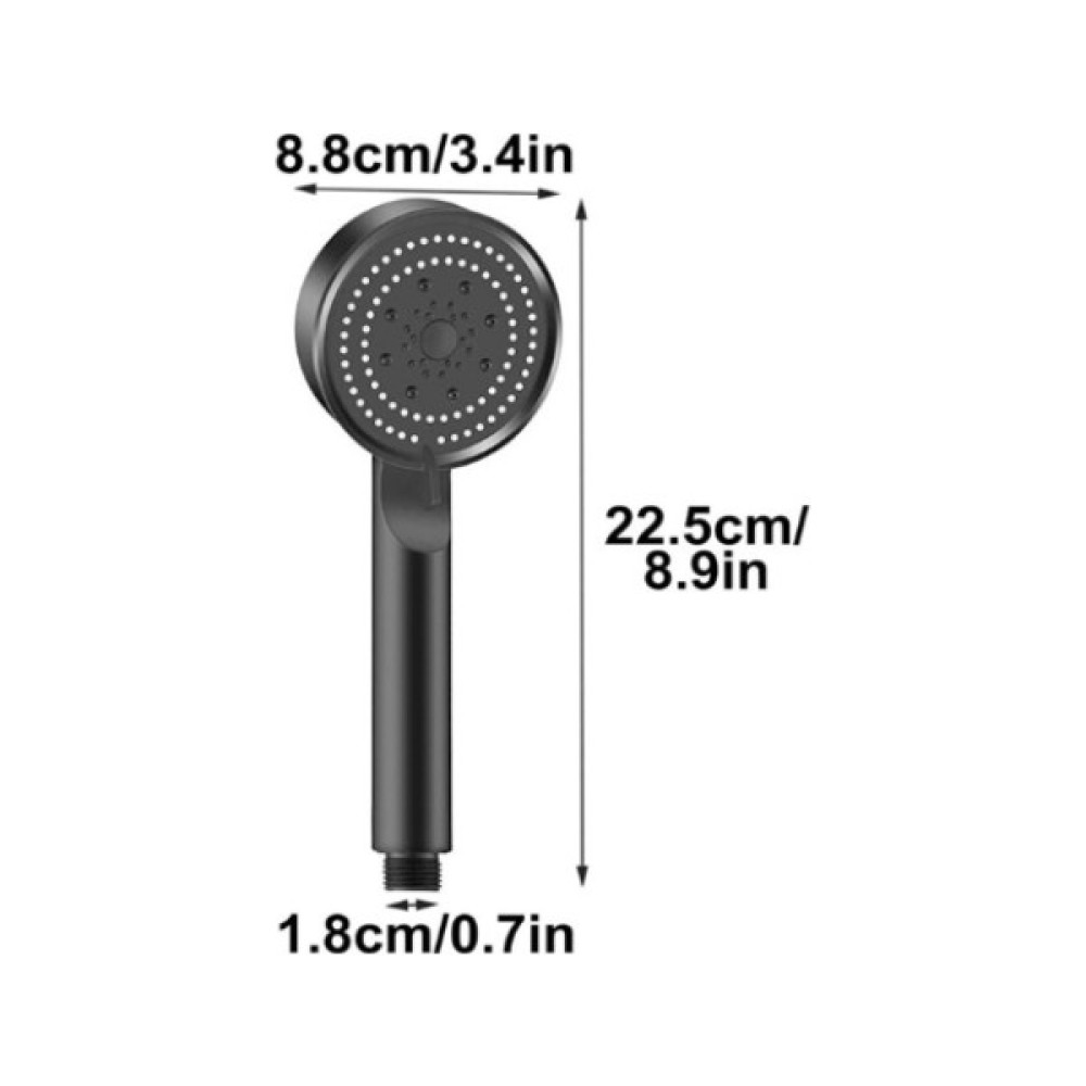 Turbo Fan 5 Fonksiyonlu Su Tasarruflu Duş Başlığı Turbo El Duşu Siyah Duş Seti Fiyatı