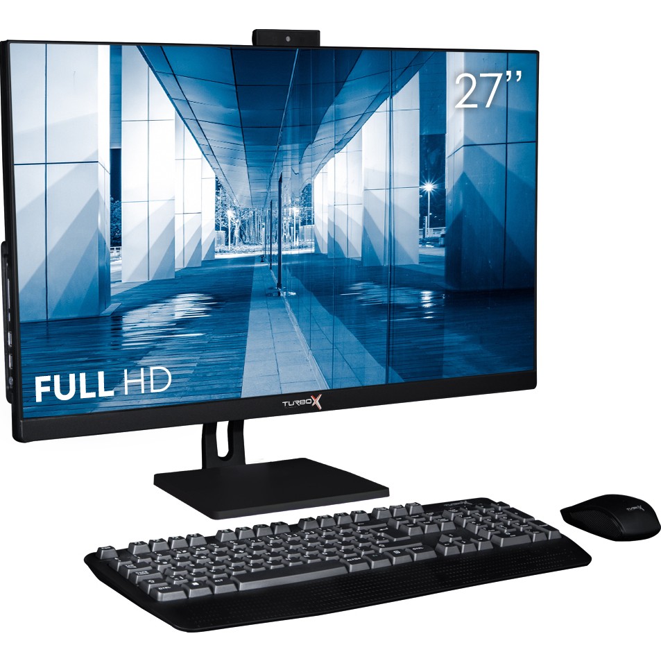 Turbox TAX708 Intel Core I5 7400 16GB Ram 512GB M.2 Nvme SSD 27'' Bluetooth Webcam Siyah Freedos All In One Bilgisayar Web Kameraları Fiyatı