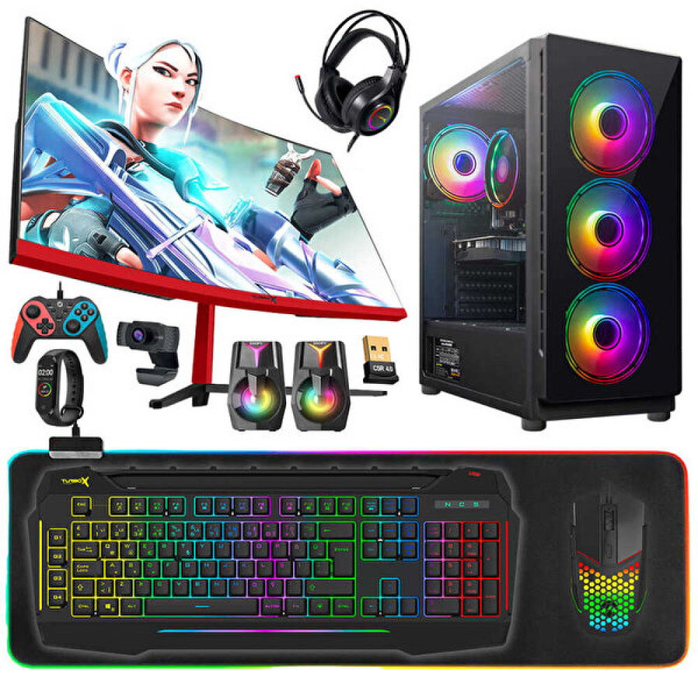 Turbox Tx4934 Intel Core i7 4770 23.6" 16 GB RAM 1 TB SSD 4 GB Gtx1650 Curved FreeDOS Masaüstü Oyun Bilgisayarı Masaüstü Bilgisayar Fiyatı