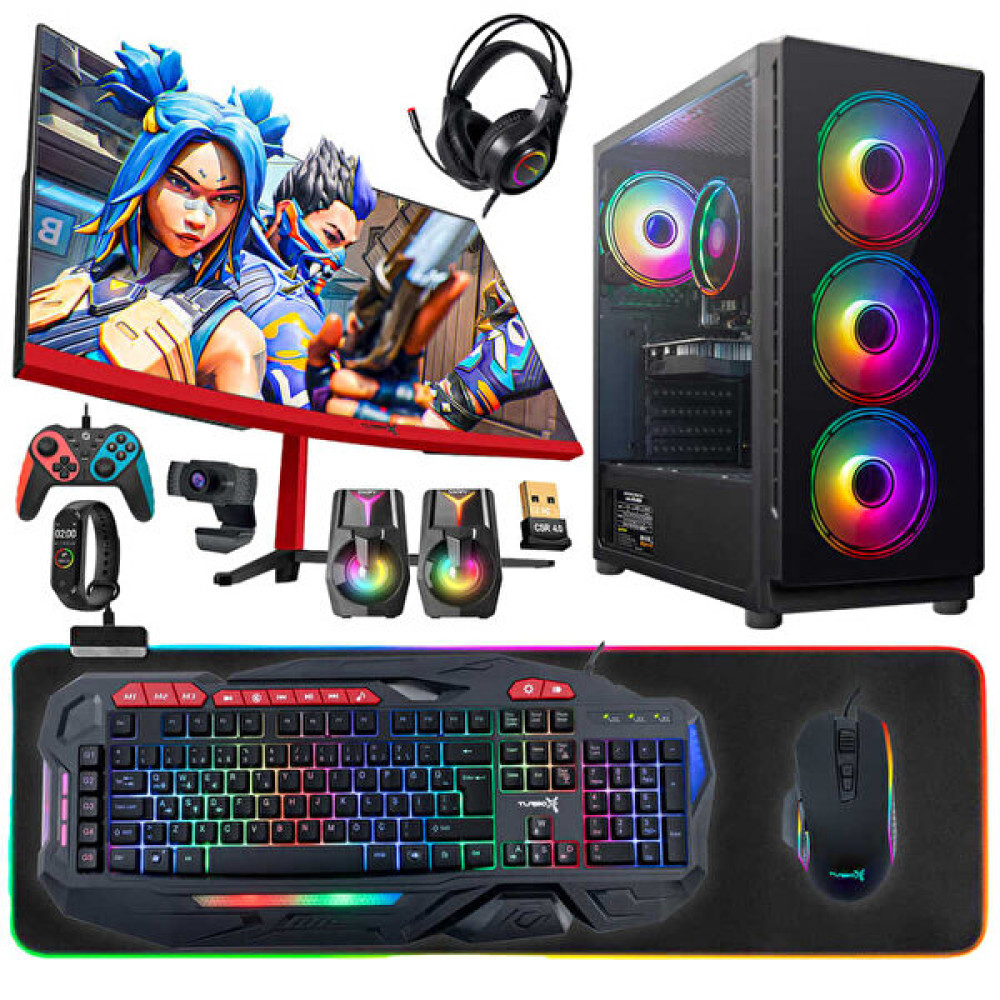 Turbox Tx5017 AMD Ryzen 5 3600 23.6" 16 GB RAM 512 GB SSD Gtx1650 4 GB Curved FreeDOS Masaüstü Oyun Bilgisayarı Masaüstü Bilgisayar Fiyatı