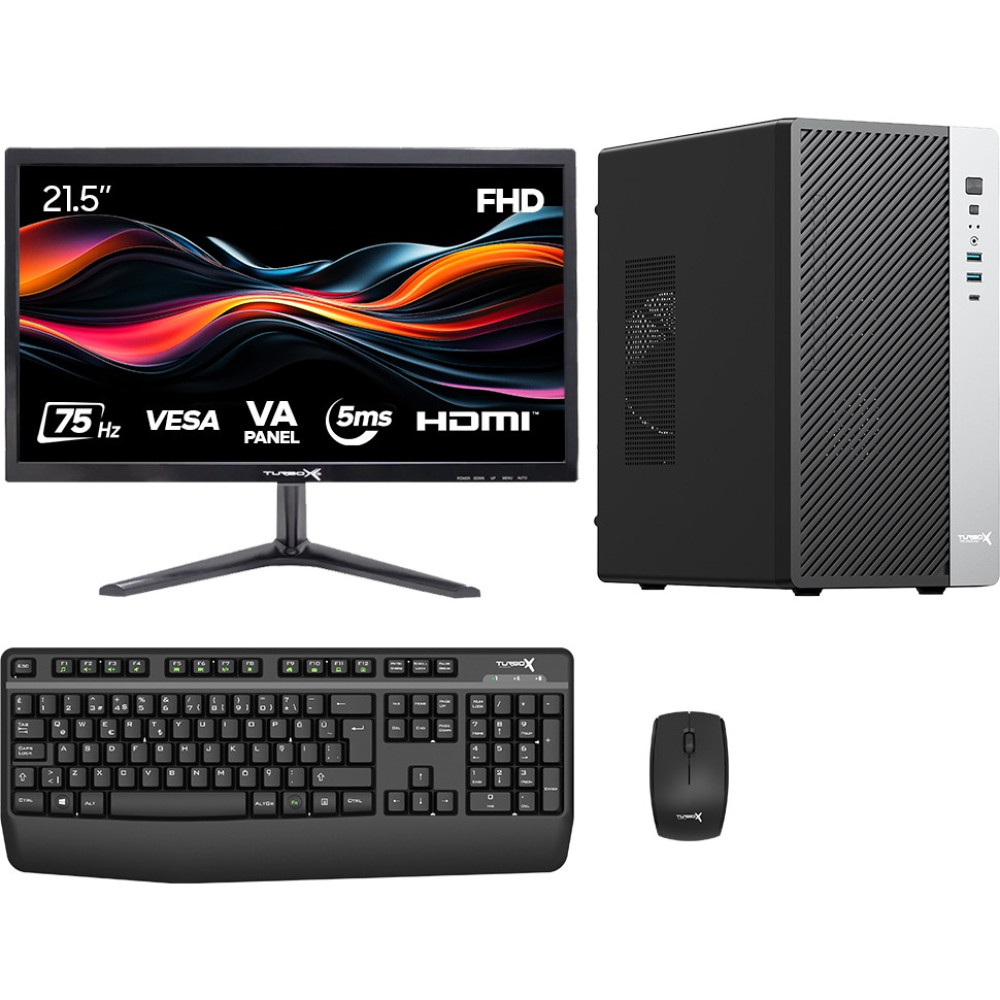Turbox TX6644 I5 3470 8gb Ram 256GB SSD 21.5 Inç Monitör Masaüstü Ofis Hazır Sistem - FreeDos - İşletim Sistemi Masaüstü Bilgisayar Fiyatı