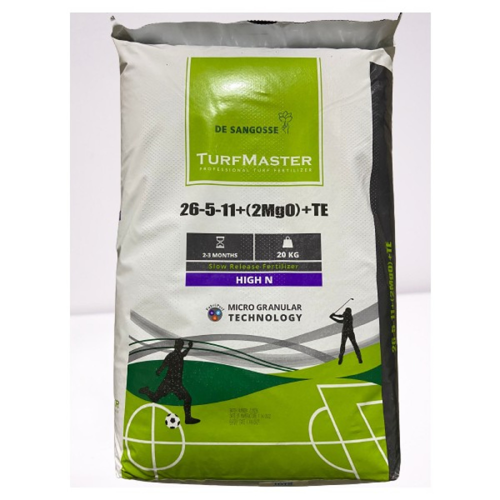 Turfmaster 26-5-11+ (2mg0)+Te Yavaş Salınımlı Çim ve Bitki Gübresi 20 kg Gübre Fiyatı