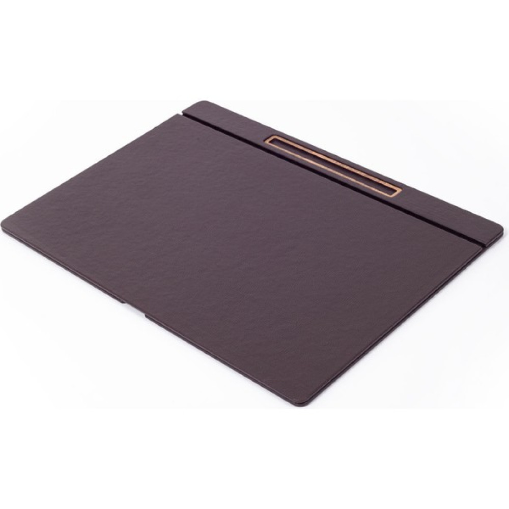 Turgut Office Deri Kapaklı Masa Sümeni Kahve Ahşap Detaylı 50X35CM - Deri ve Ahşap - Tek Beden Sümen Takımı Fiyatı