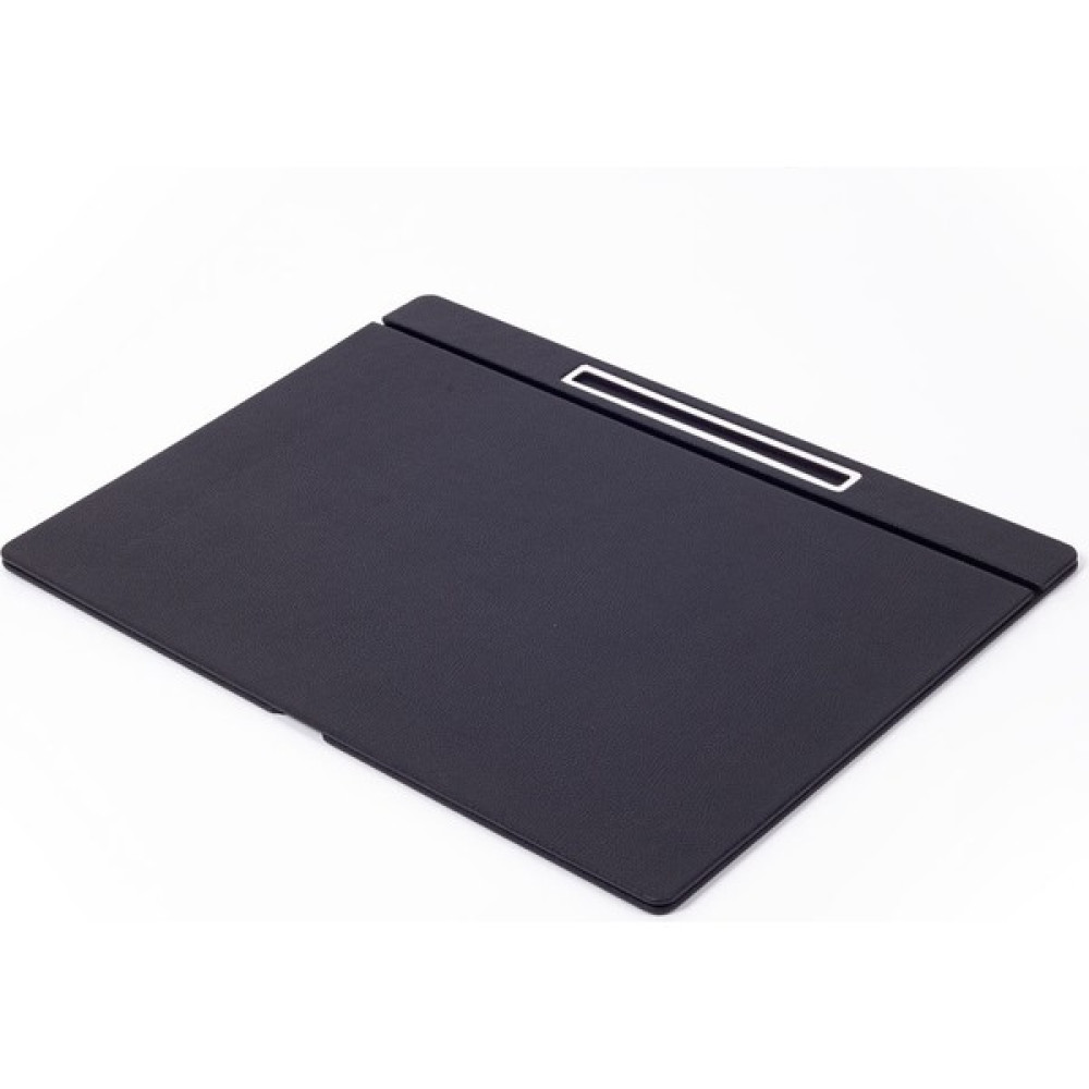 Turgut Office Deri Kapaklı Masa Sümeni Siyah Krom Detaylı 50X35CM - Deri ve Krom - Tek Beden Sümen Takımı Fiyatı