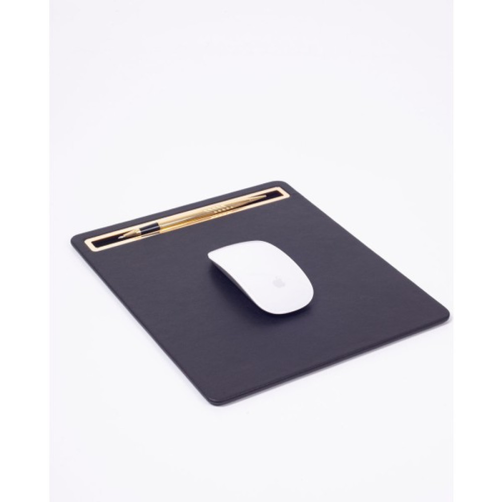 Turgut Office Deri Mousepad Düz Siyah Gold Detaylı - Diğer - Tek Beden Sümen Takımı Fiyatı