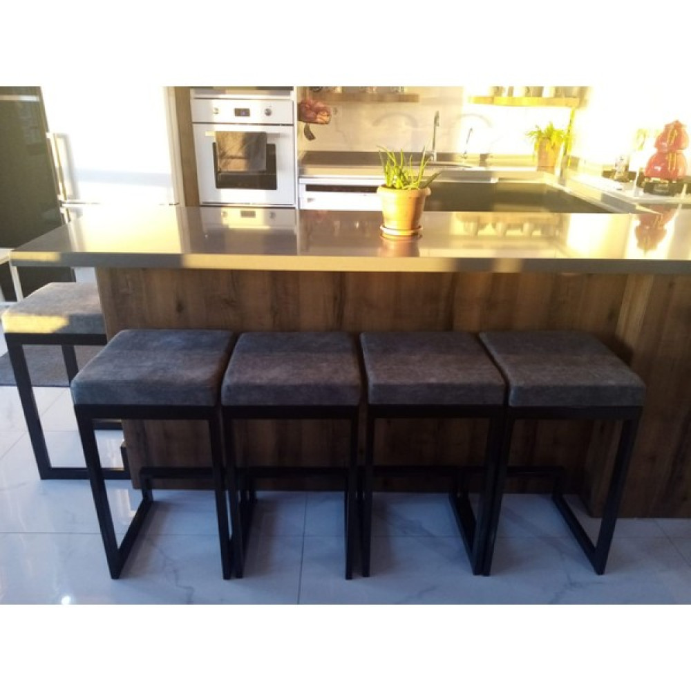 TURGUTSAN MOBİLYA Bar Taburesi 90CM Masalara Uygun - Antrasit Masa - Sandalye & Tabure Fiyatı