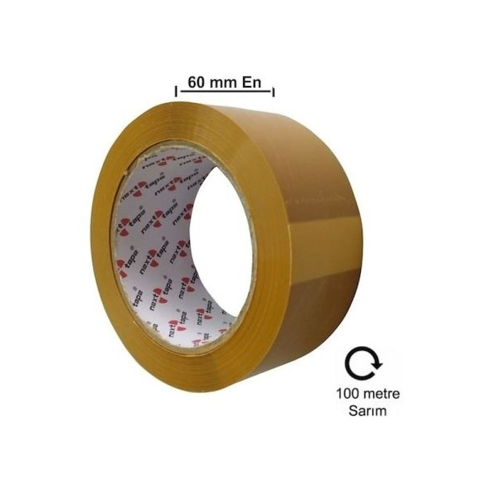 Türk Bant Next Tape Koli Bandı Taba Kahverengi 60 mm x 100 mt Bant Fiyatı