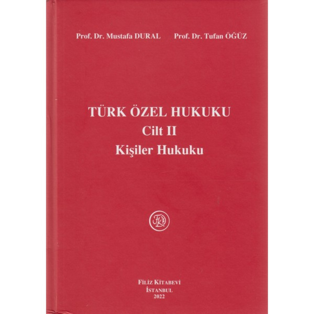 Türk Özel Hukuku Cilt Iı Kişiler Hukuku Hukuk Kitapları Fiyatı