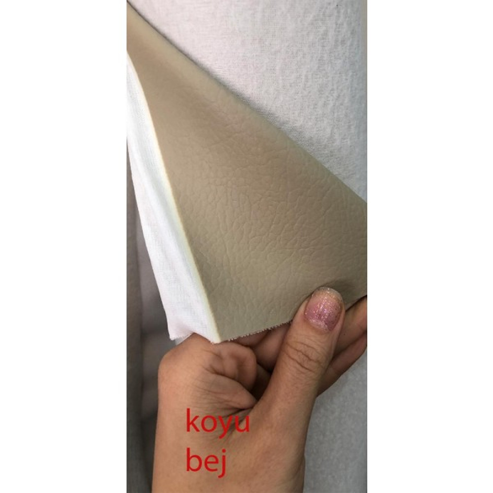 Turkanlar Home 70-75 cm Suni Deri Parça Kumaşlar - Koyu Bej - 75 cm - 140 cm Kumaşlar Fiyatı