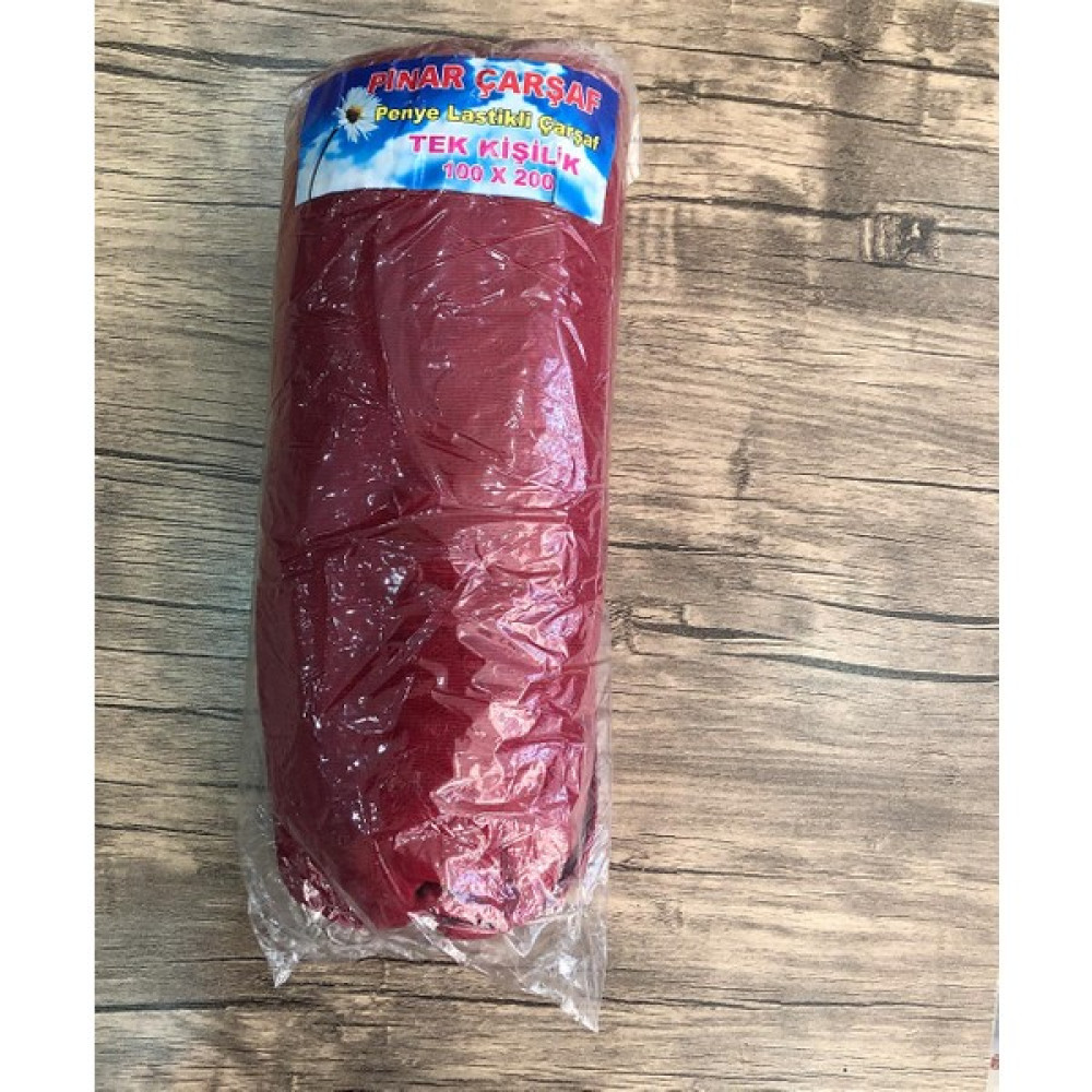 Turkanlar Home Pamuklu Penye Tek Kişilik Lastikli Çarşaf - 200 x 100 cm - Bordo Çarşaf Fiyatı