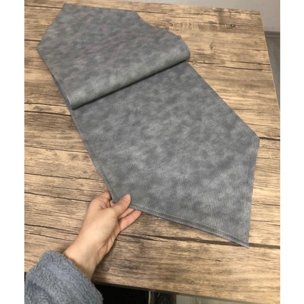 Türkanlarhome Dekoratif Deri Runner 115X33 cm - Gri - 115 x 33 cm Masa Örtüsü Fiyatı