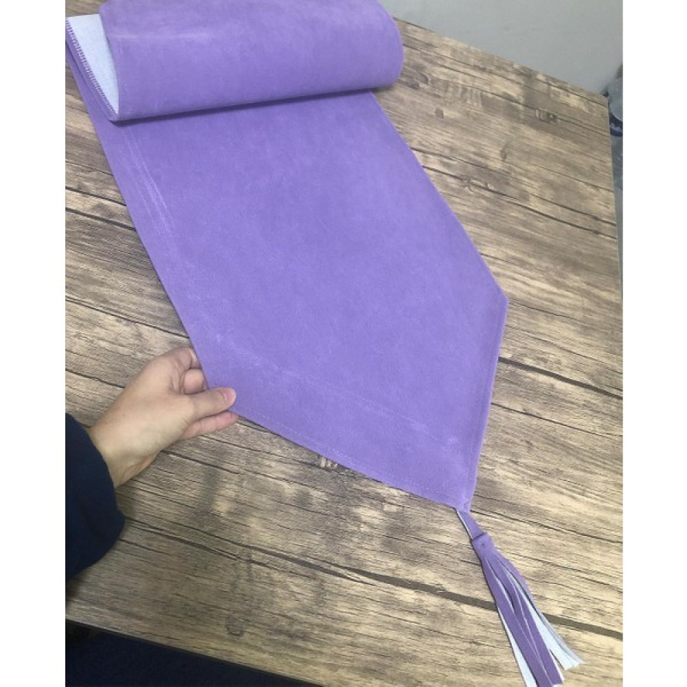 Türkanlarhome Dekoratif Nubuk Runner 115X33CM - 33 x 115 cm - Mor Masa Örtüsü Fiyatı
