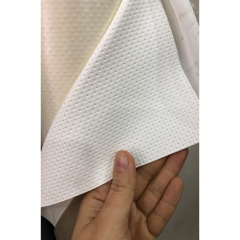 Türkanlarhome Nokta Desen Suni Deri Metre Kumaşlar( Oto Döşeme,mobilya.çanta,hobi Amaçlı Vs..) - 100 cm - 140 cm - Beyaz Kumaşlar Fiyatı