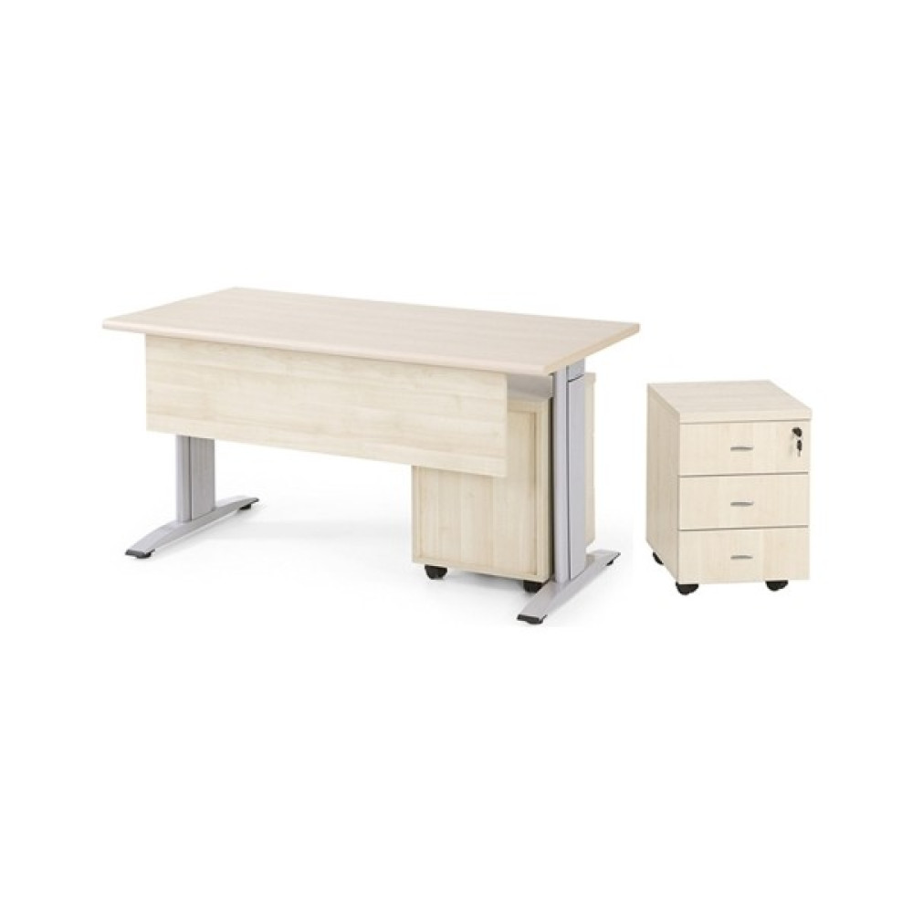Turkea Jupiter Çalışma Masası Komidinli Bilgisayar Masası 140X75 cm - 140 x 75 cm - Krem Çalışma Masası Fiyatı