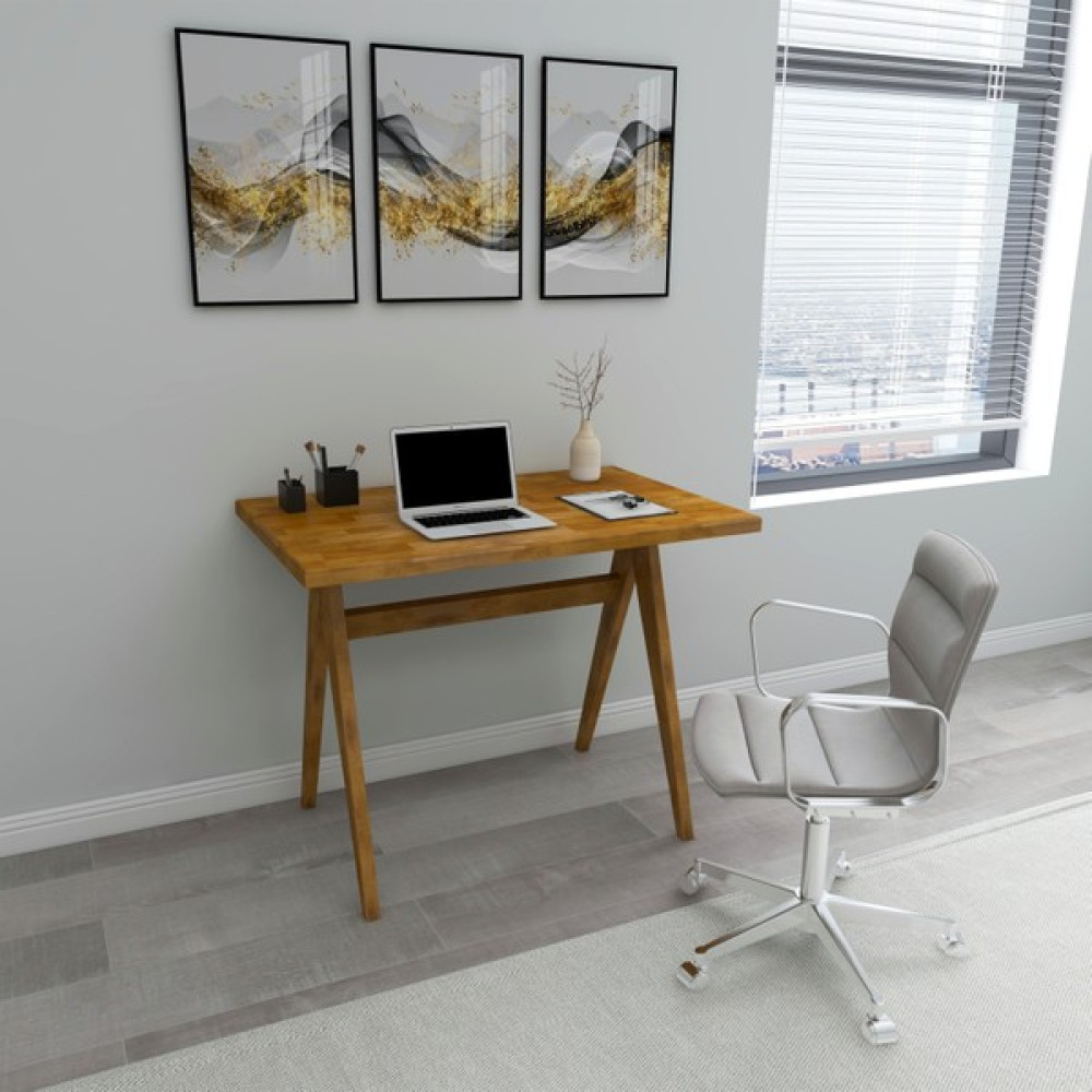 Türker Design Poks Doğal Ahşap Çalışma Masası - 90X60 - Meşe Çalışma Masası Fiyatı