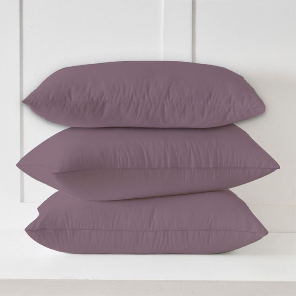 Türker Pamuklu Kumaştan Flaplı Yastık Kılıfı (2 Adet) 50 x 70 cm - Mor - ADET Yastık Kılıfı Fiyatı