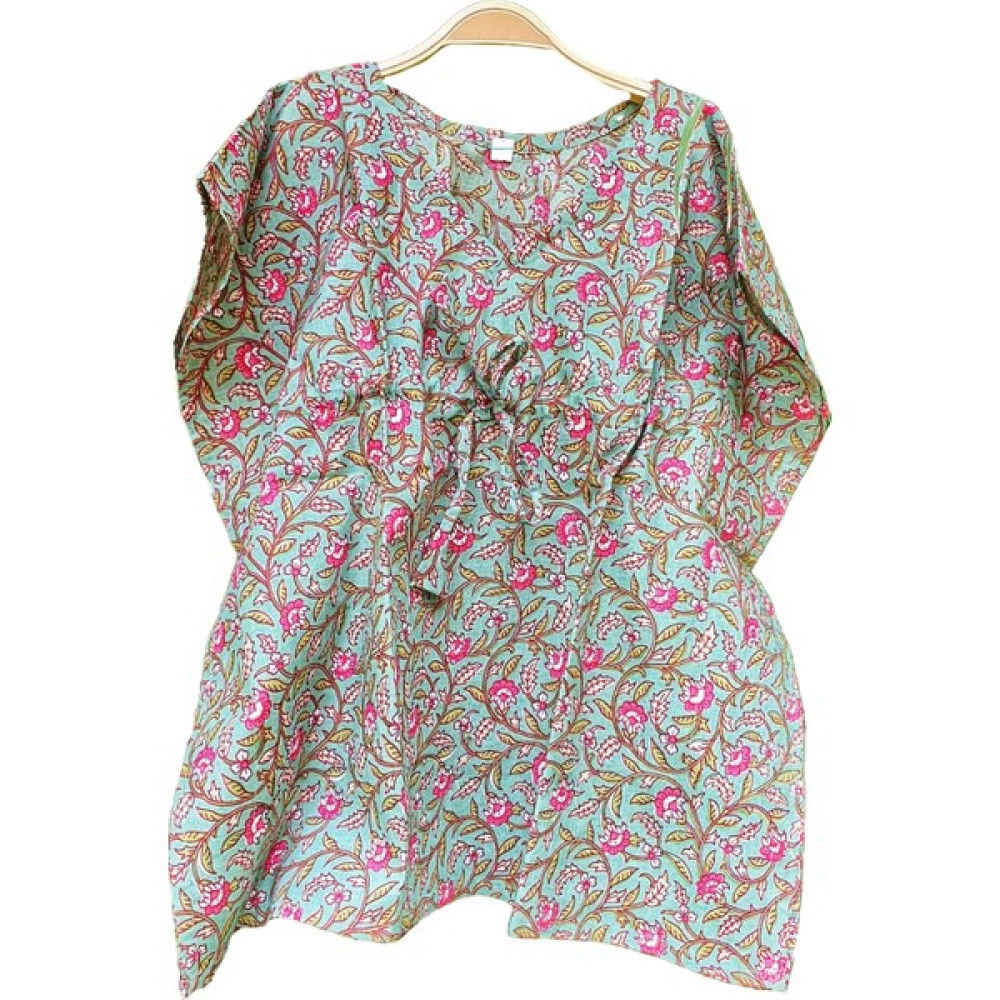 Turkındıa Su Yeşili & Magenta Kaftan Elbise Pareo (3-6 Yaş)- Kız Çocuk Kız Çocuk Elbise Fiyatı