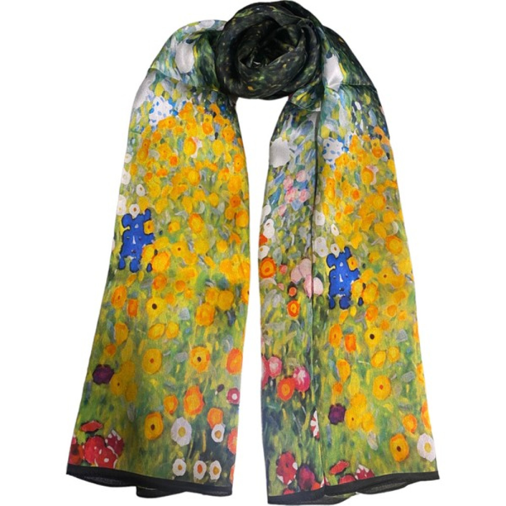 Turkish Silk Store Gustav Klimt Çiçek Bahçesi Ipek Fular Şal / Fular & Eşarp Fiyatı