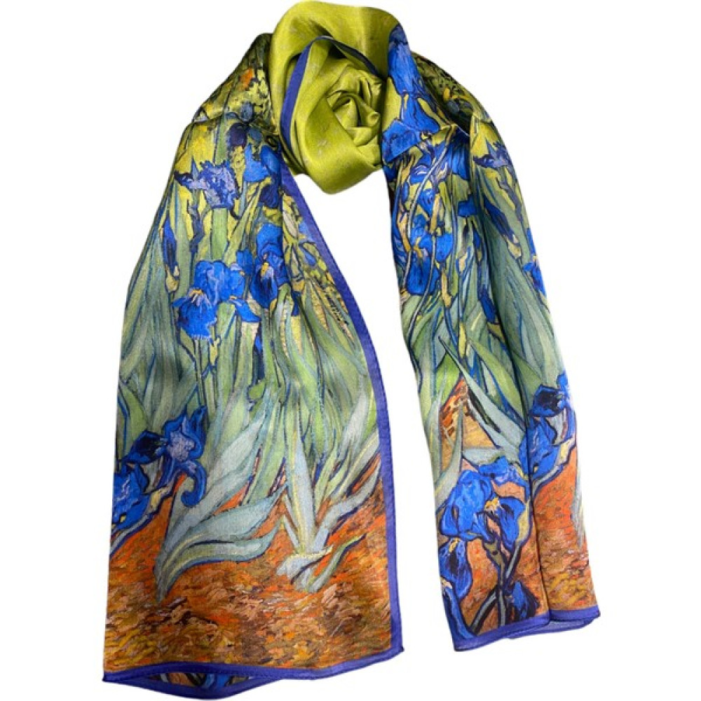 Turkish Silk Store Van Gogh Irisler Ipek Fular Şal / Fular & Eşarp Fiyatı