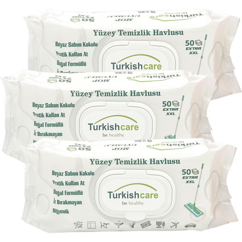Turkishcare 3' Lü Yüzey Temizlik Havlusu 50 pcs Parlatıcı ve Temizleyiciler Fiyatı