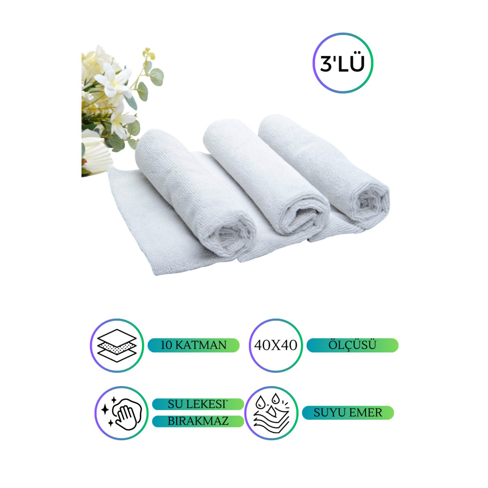 Turkishcare 3’lü Ithal Mikrofiber Sihirli Bez Seti Cam Mutfak Ve Oto Temizlik Bezi Temizlik Malzemeleri Fiyatı