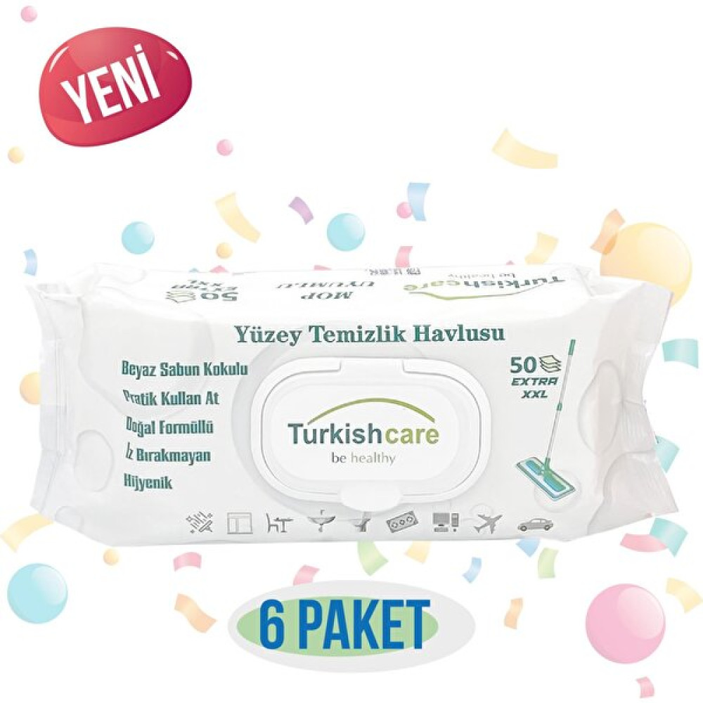 Turkishcare 6 Lı Yüzey Temizlik Havlusu 50 Pcs Parlatıcı ve Temizleyiciler Fiyatı